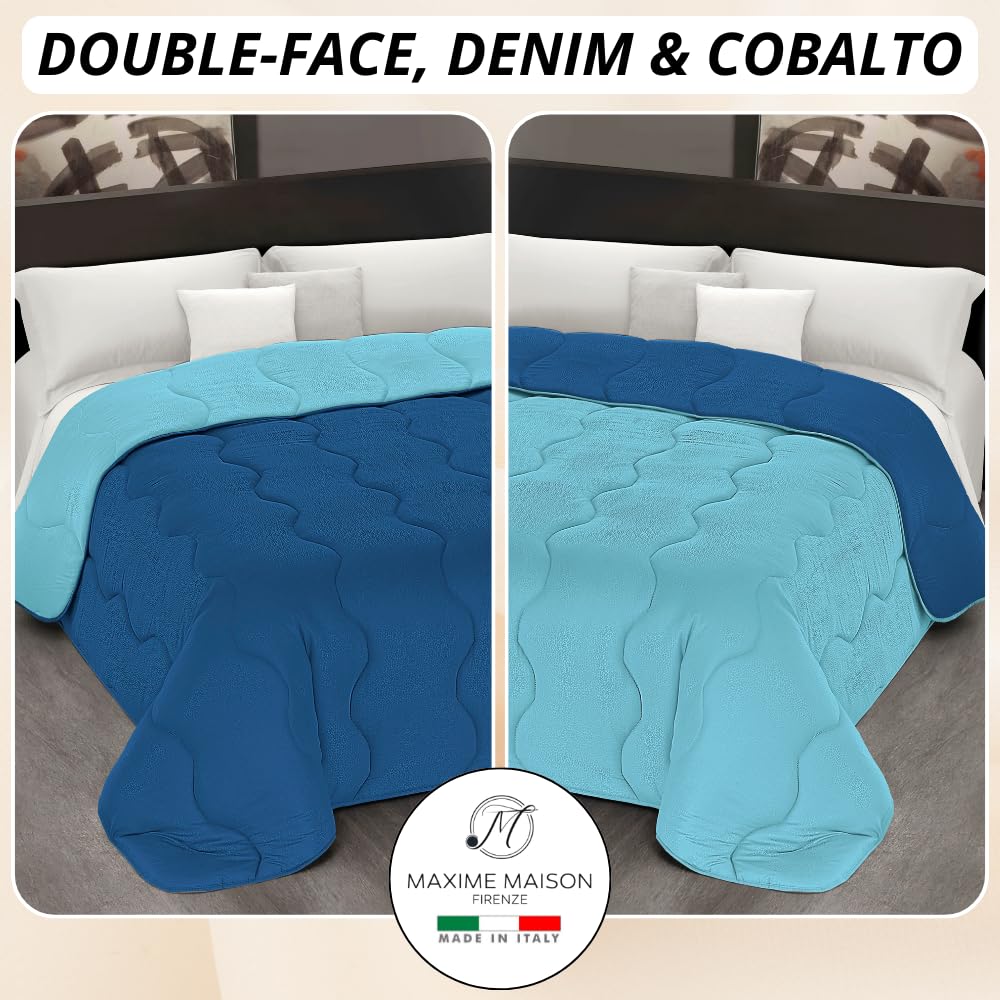 Trapunta Piumone Invernale Double-Face in Morbida Microfibra Imbottitura 300 gr/mq
