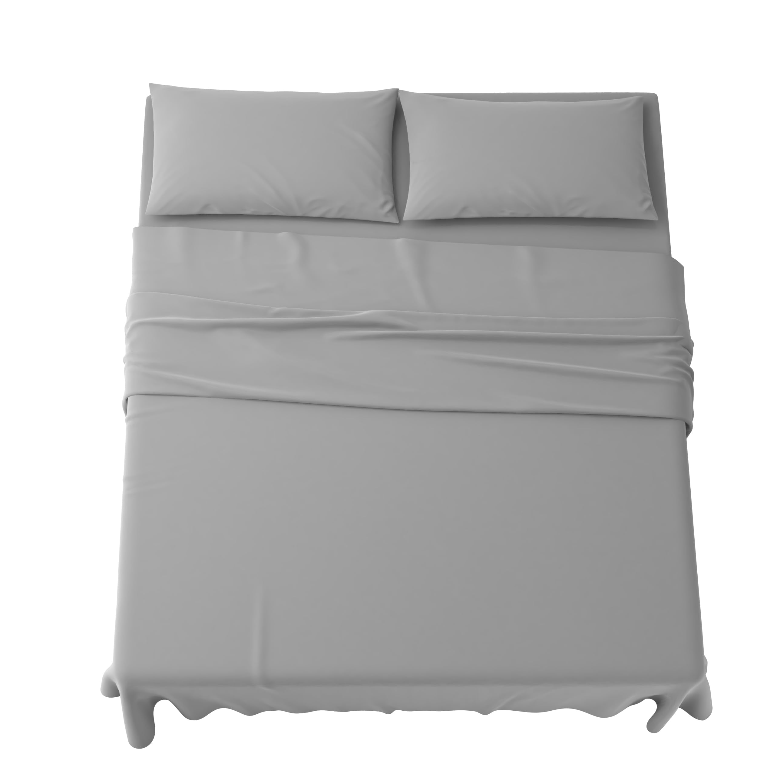 Set Completo Lenzuola in Microfibra, con Federe, Completo Letto, Made in Italy