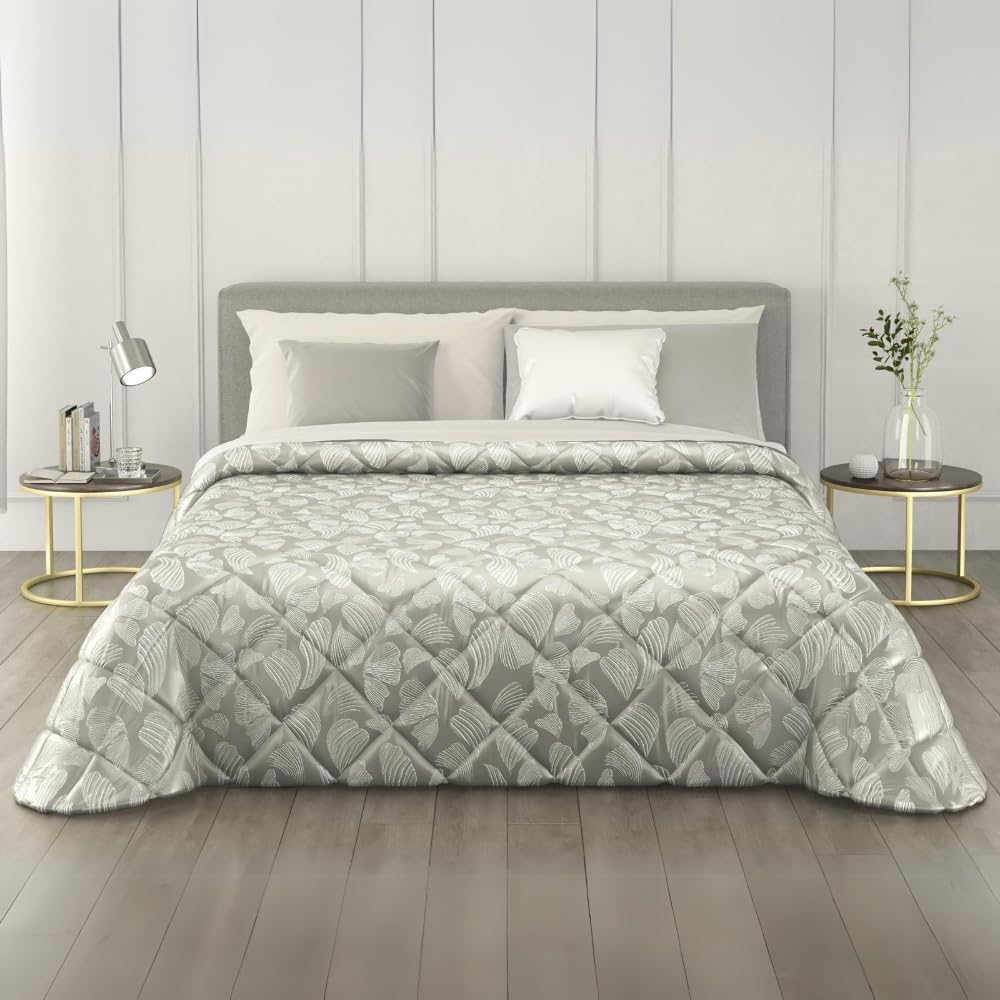 Trapunta Invernale in Raso Jacquard, Piumone Matrimoniale Invernale (300gr/mq)