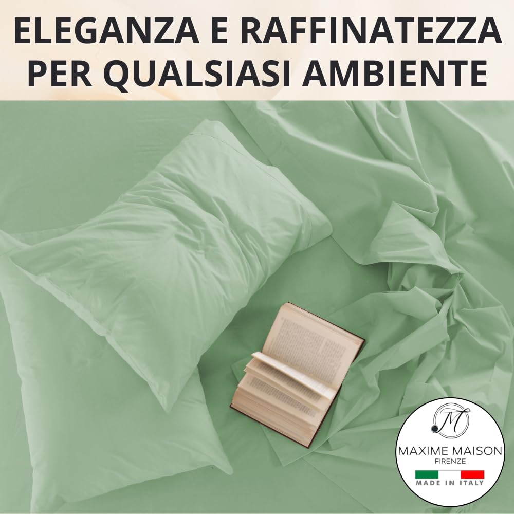 Federe Cuscino Letto, Misto Cotone, Tinta Unita (Misure 52x82cm), Chiusura a Busta, Fodera Cuscini, Copri Cuscino Letto, Federe Cuscini, Cotone