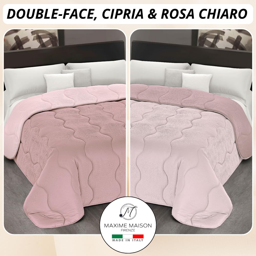 Trapunta Piumone Invernale Double-Face in Morbida Microfibra Imbottitura 300 gr/mq