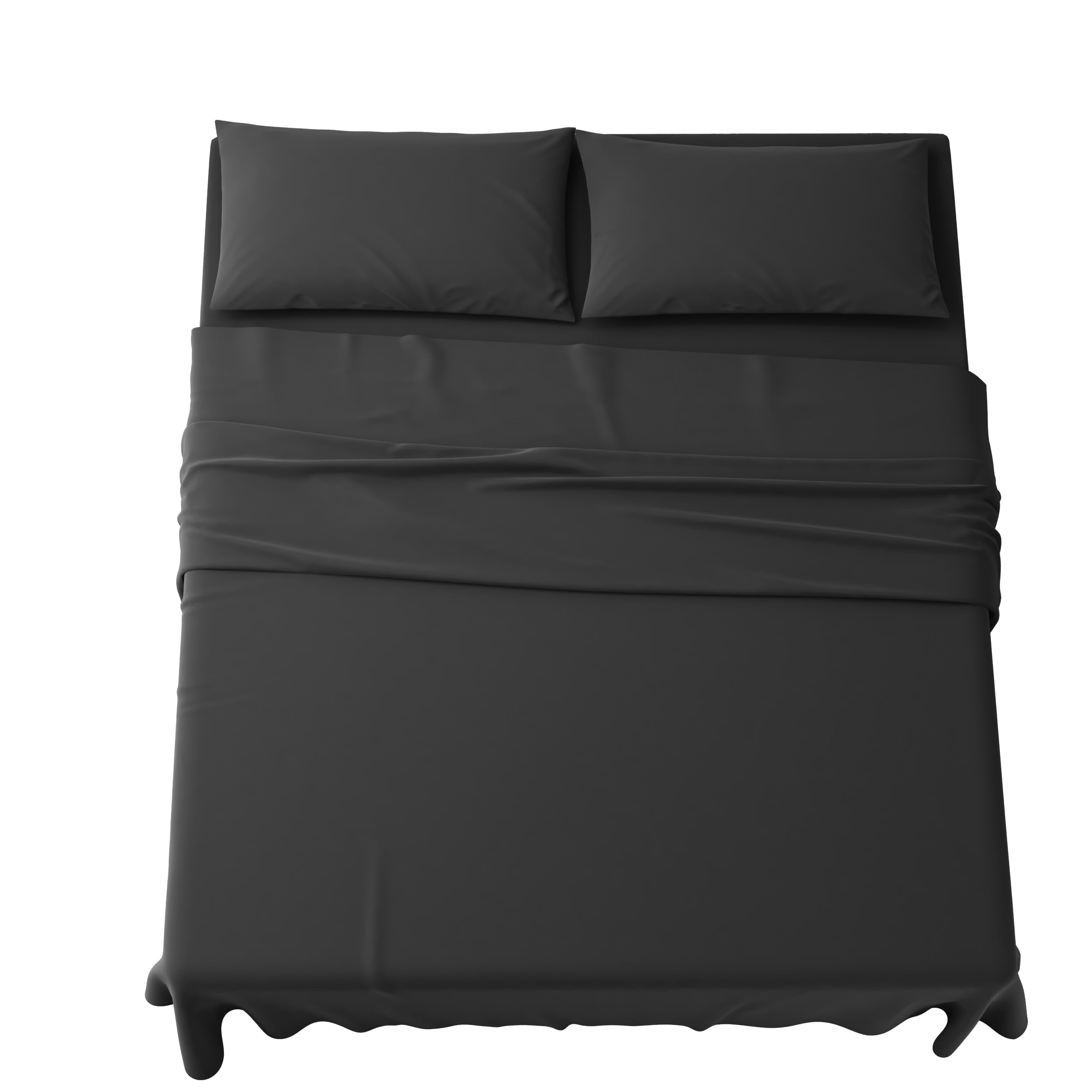 Set Completo Lenzuola in Microfibra, con Federe, Completo Letto, Made in Italy