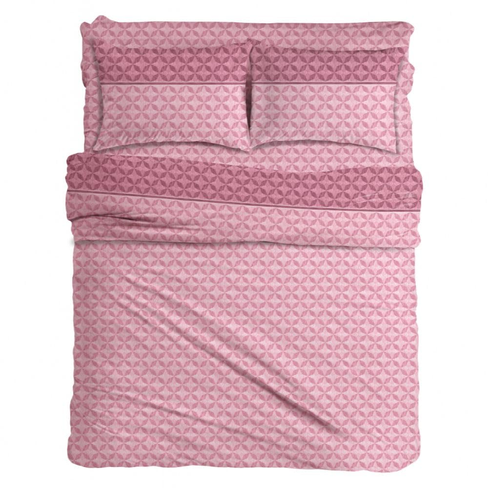 MAXIME MAISON Firenze - Set Lenzuola Letto Singolo Cotone 100% Completo con Federe Cuscini Stampate, Made in Italy Anallergico e Antiacaro (Motivo Ambra)