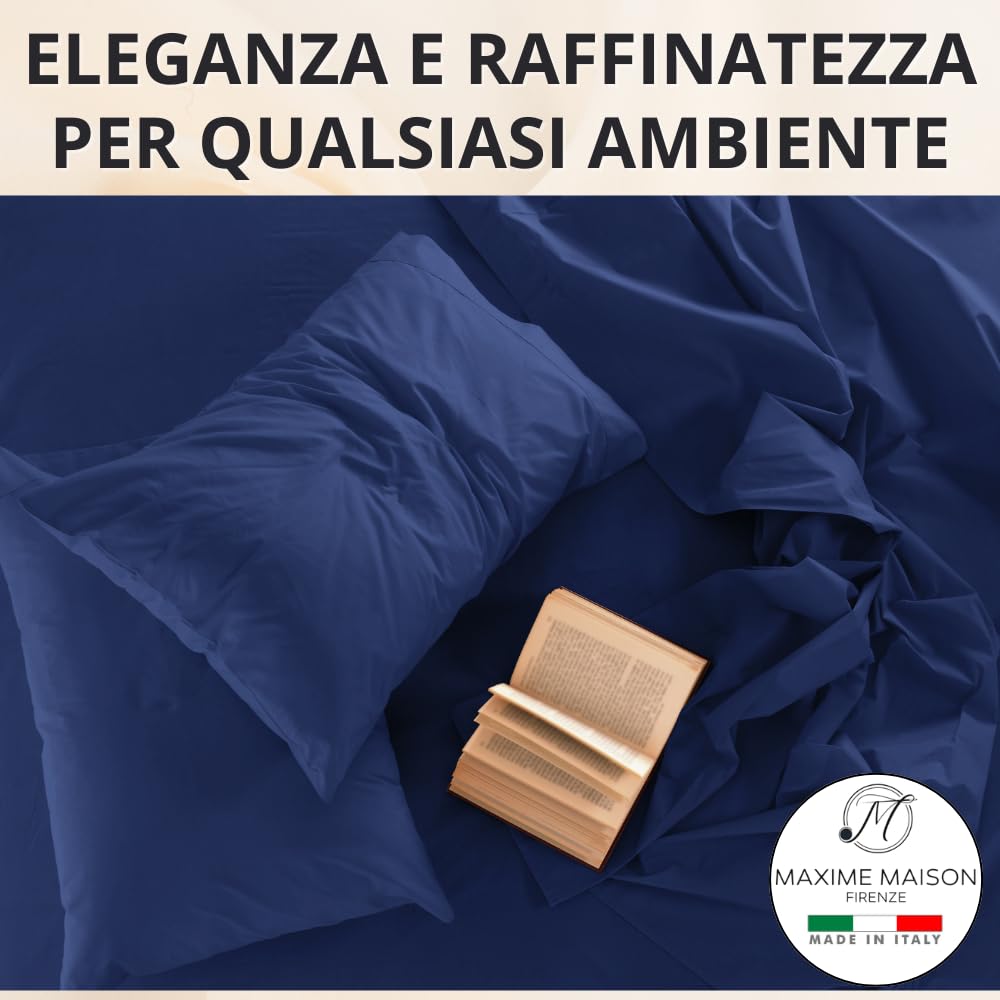 Federe Cuscino Letto, Misto Cotone, Tinta Unita (Misure 52x82cm), Chiusura a Busta, Fodera Cuscini, Copri Cuscino Letto, Federe Cuscini, Cotone