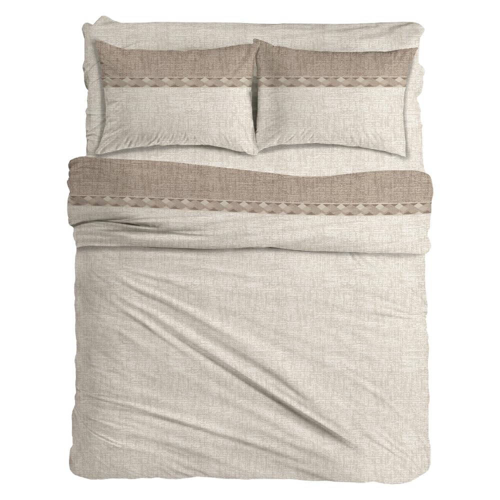 MAXIME MAISON Firenze - Set Lenzuola Letto Singolo Cotone 100% Completo con Federe Cuscini Stampate, Made in Italy Anallergico e Antiacaro (Motivo Ambra)