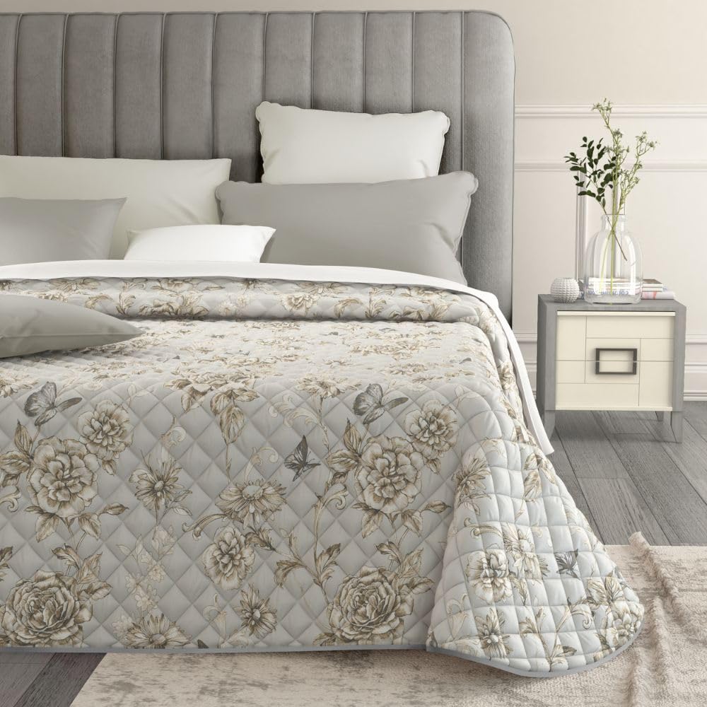 MAXIME MAISON - Copriletto Singolo Primaverile Estivo (100 gr/mq) Trapuntino Estivo Singolo, Trapunta Letto Singolo Leggera, Trapuntino Singolo Mezza Stagione in Raso di Cotone Satin, Made in Italy