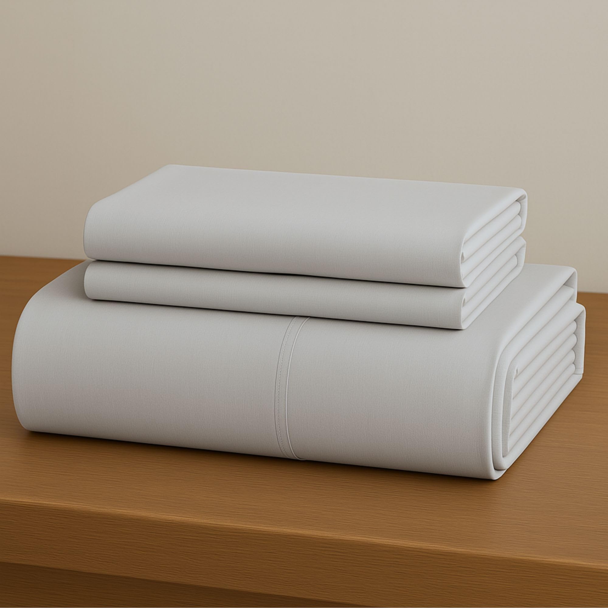 MAXIME MAISON - Set Lenzuola Cotone, Completo con Federe Cuscini Tinta Unita, Prodotto Made in Italy Anallergico