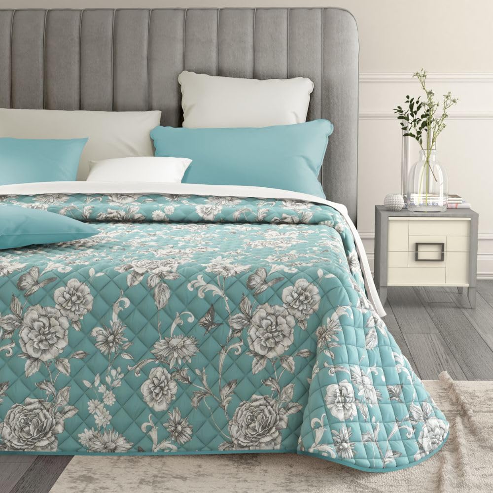 MAXIME MAISON - Copriletto Singolo Primaverile Estivo (100 gr/mq) Trapuntino Estivo Singolo, Trapunta Letto Singolo Leggera, Trapuntino Singolo Mezza Stagione in Raso di Cotone Satin, Made in Italy