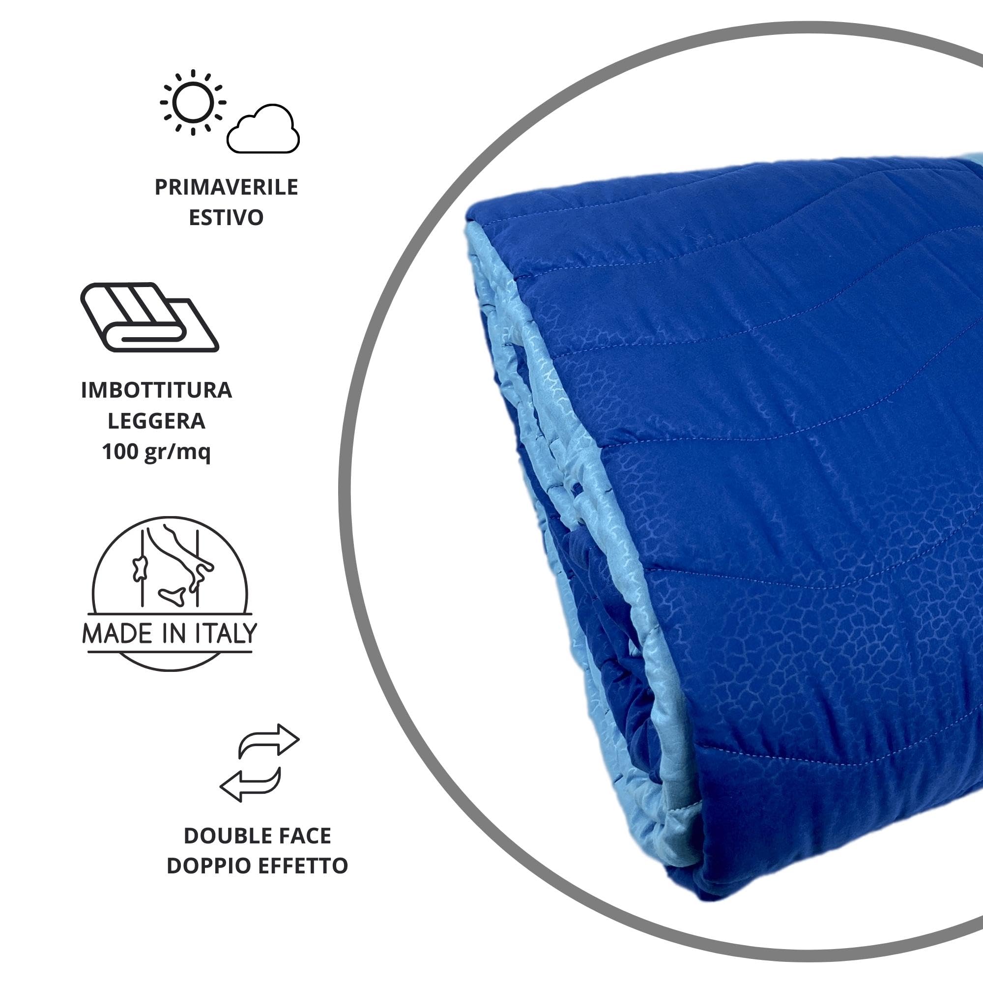 MAXIME MAISON Firenze Trapuntino Primavera Estate Double-Face in Morbida Microfibra Imbottitura 100 gr/mq