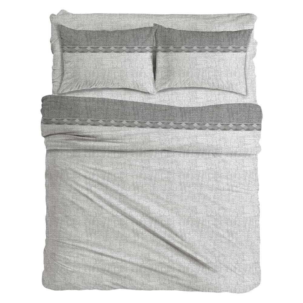 MAXIME MAISON Firenze - Set Lenzuola Letto Singolo Cotone 100% Completo con Federe Cuscini Stampate, Made in Italy Anallergico e Antiacaro (Motivo Ambra)