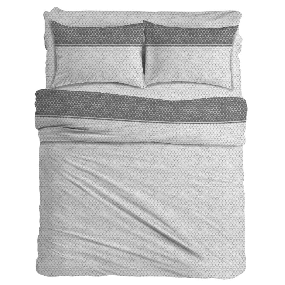 Completo Lenzuola Stampate, Misto Cotone, con Federe, Made in Italy