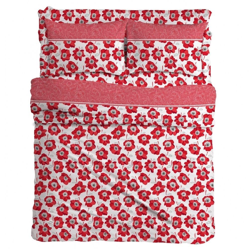 MAXIME MAISON Firenze - Set Lenzuola Letto Singolo Cotone 100% Completo con Federe Cuscini Stampate, Made in Italy Anallergico e Antiacaro (Motivo Ambra)