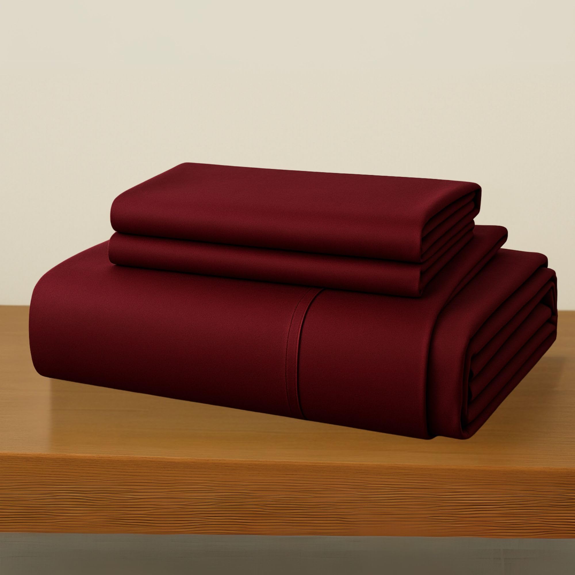 MAXIME MAISON - Set Lenzuola Cotone, Completo con Federe Cuscini Tinta Unita, Prodotto Made in Italy Anallergico