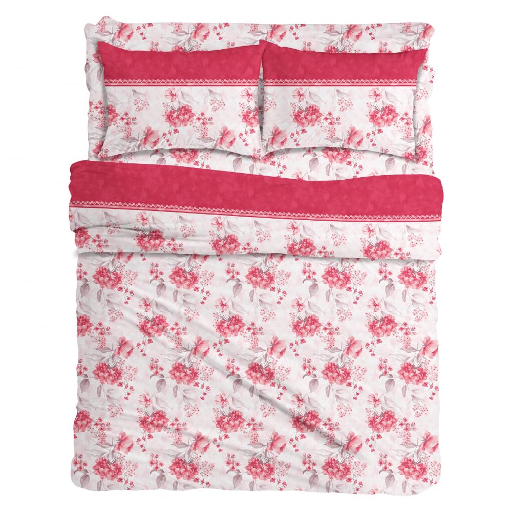 MAXIME MAISON Firenze - Set Lenzuola Letto Singolo Cotone 100% Completo con Federe Cuscini Stampate, Made in Italy Anallergico e Antiacaro (Motivo Ambra)
