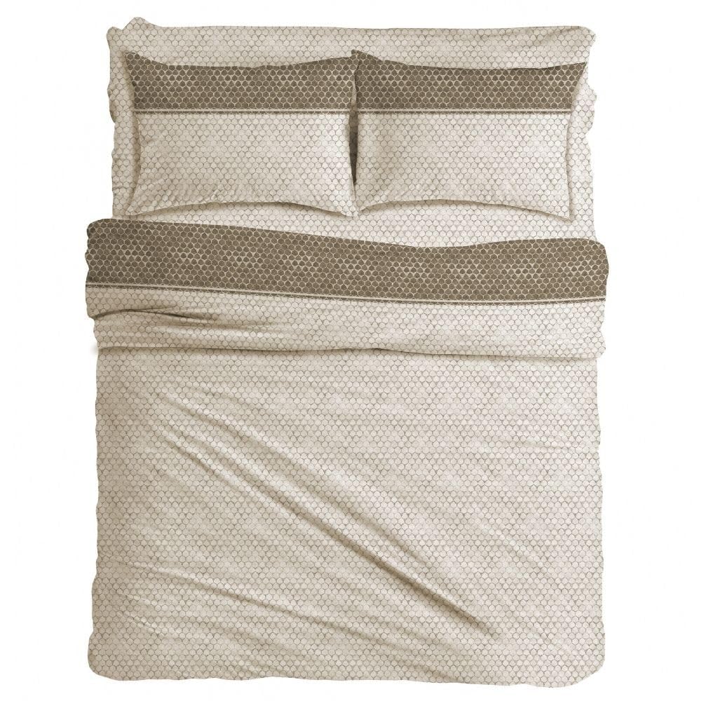 MAXIME MAISON Firenze - Set Lenzuola Letto Singolo Cotone 100% Completo con Federe Cuscini Stampate, Made in Italy Anallergico e Antiacaro (Motivo Ambra)
