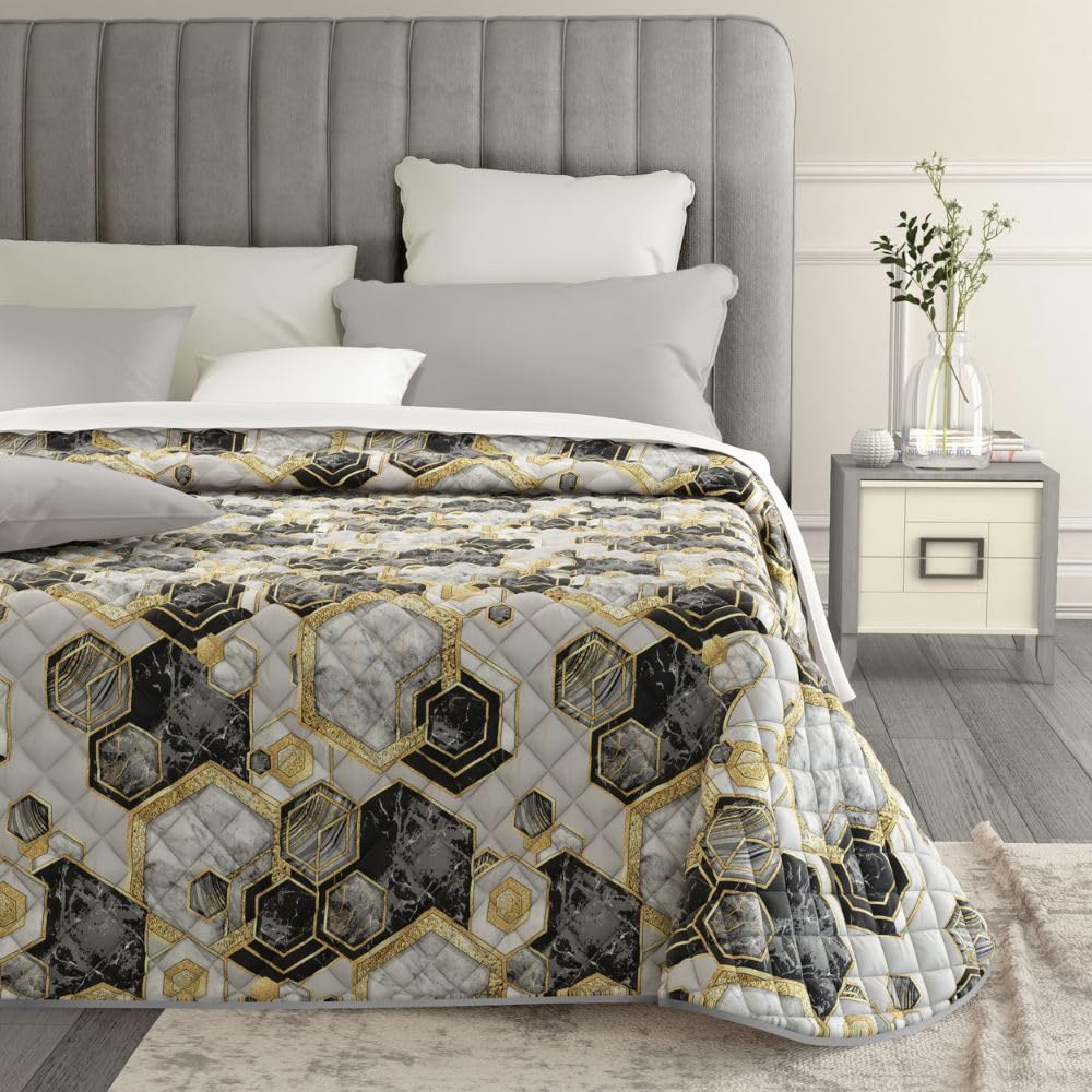 MAXIME MAISON - Copriletto Singolo Primaverile Estivo (100 gr/mq) Trapuntino Estivo Singolo, Trapunta Letto Singolo Leggera, Trapuntino Singolo Mezza Stagione in Raso di Cotone Satin, Made in Italy