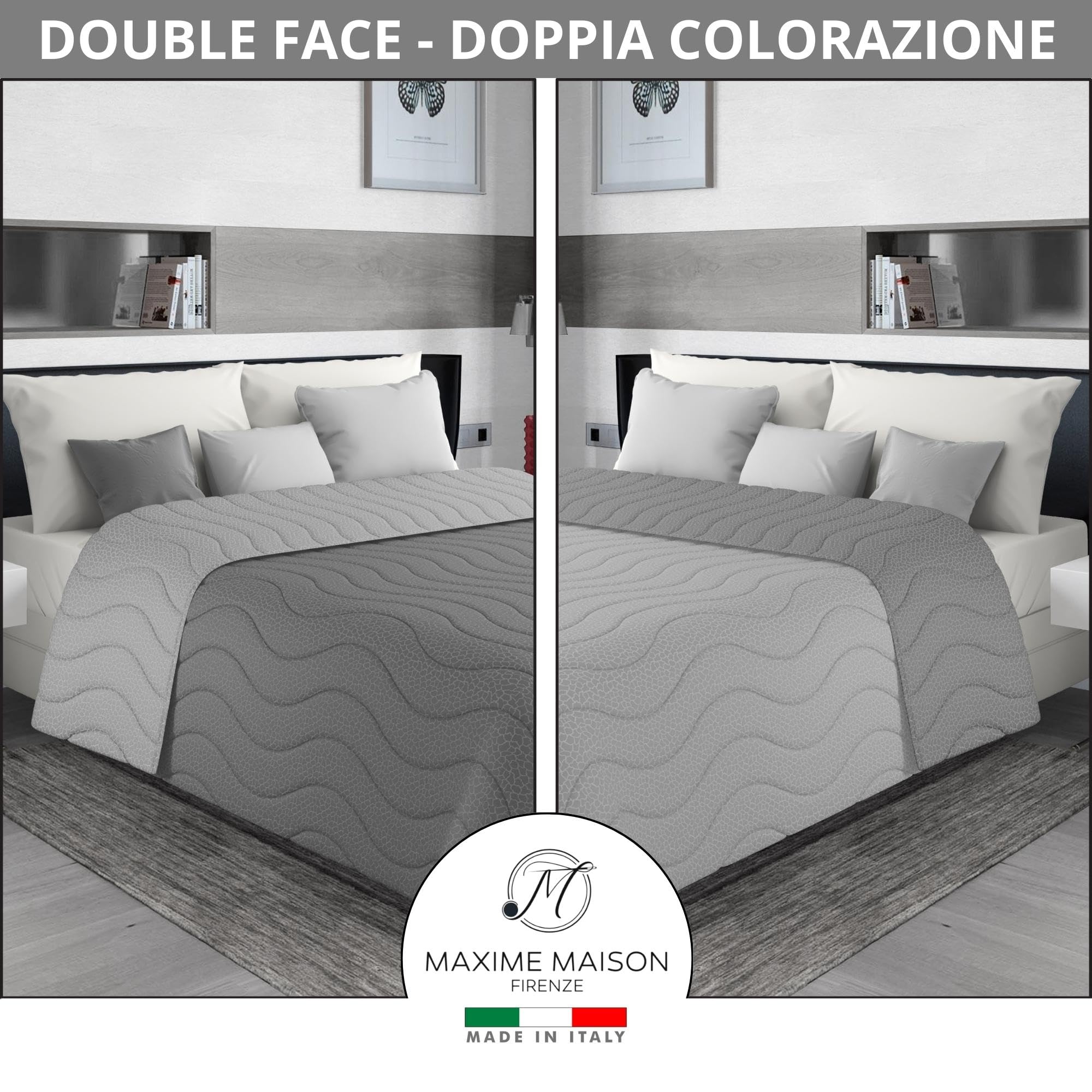 Trapuntino Mezza Stagione Double-Face in Morbida Microfibra Imbottitura 100 gr/mq