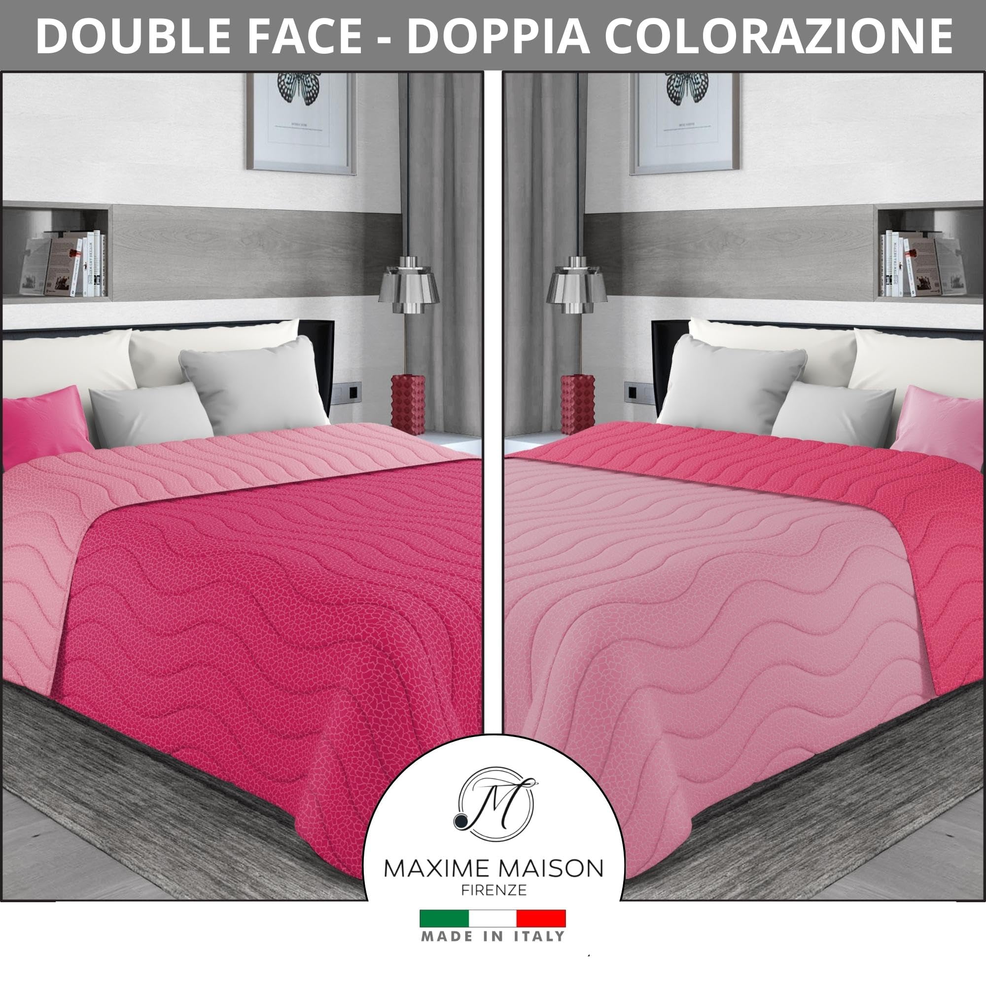 Trapuntino Mezza Stagione Double-Face in Morbida Microfibra Imbottitura 100 gr/mq