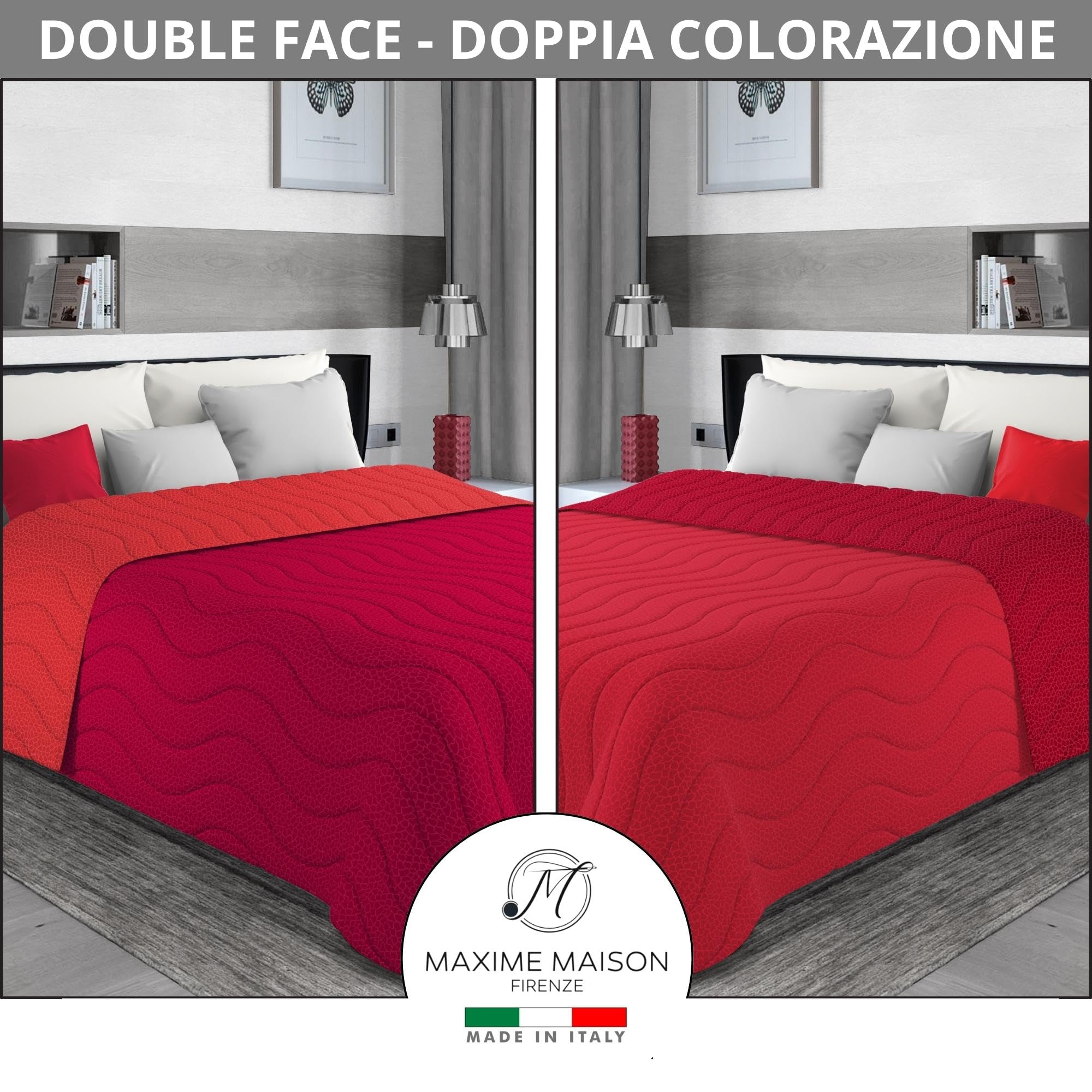 Trapuntino Mezza Stagione Double-Face in Morbida Microfibra Imbottitura 100 gr/mq