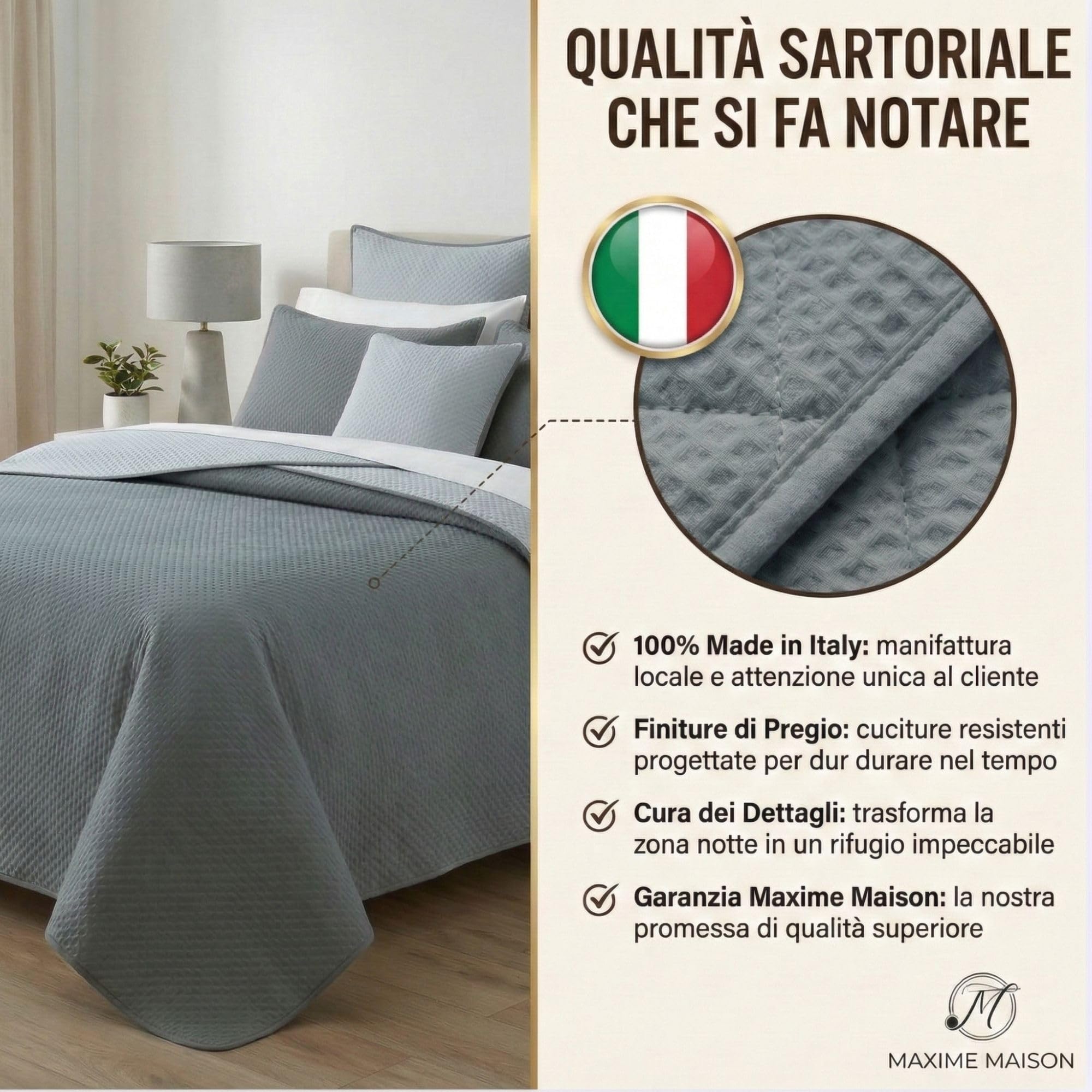 Trapuntino per la Mezza Stagione da 100gr/mq, in Morbida Microfibra Leggera