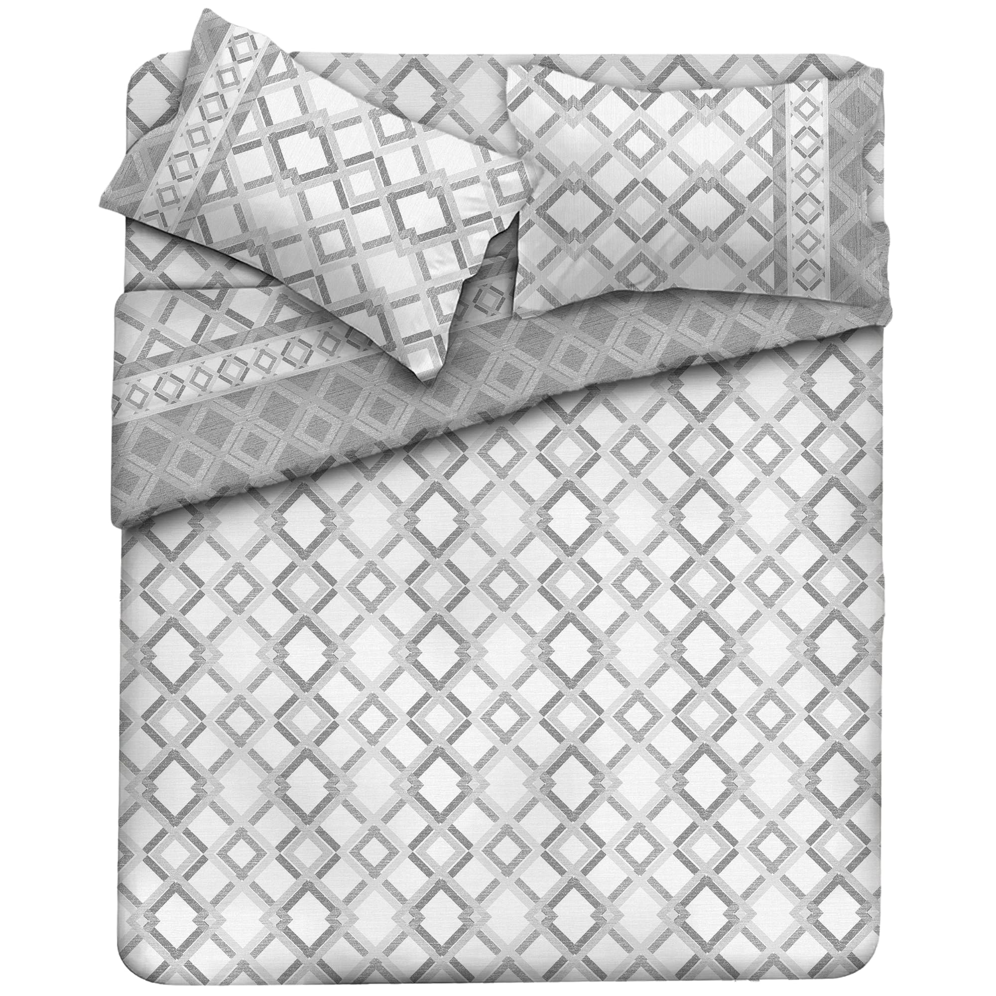 MAXIME MAISON Firenze - Set Lenzuola Letto Singolo Cotone 100% Completo con Federe Cuscini Stampate, Made in Italy Anallergico e Antiacaro (Motivo Ambra)