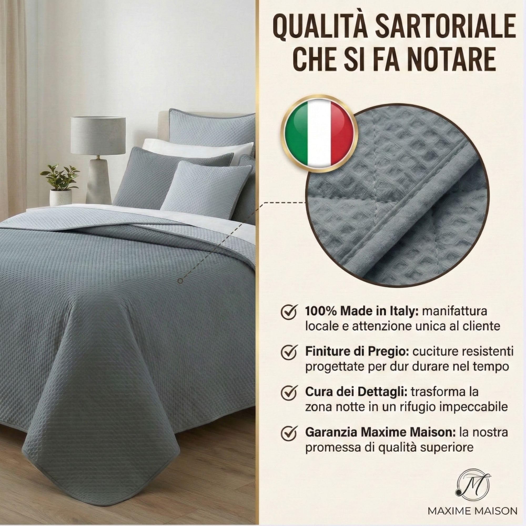Trapuntino per la Mezza Stagione da 100gr/mq, in Morbida Microfibra Leggera