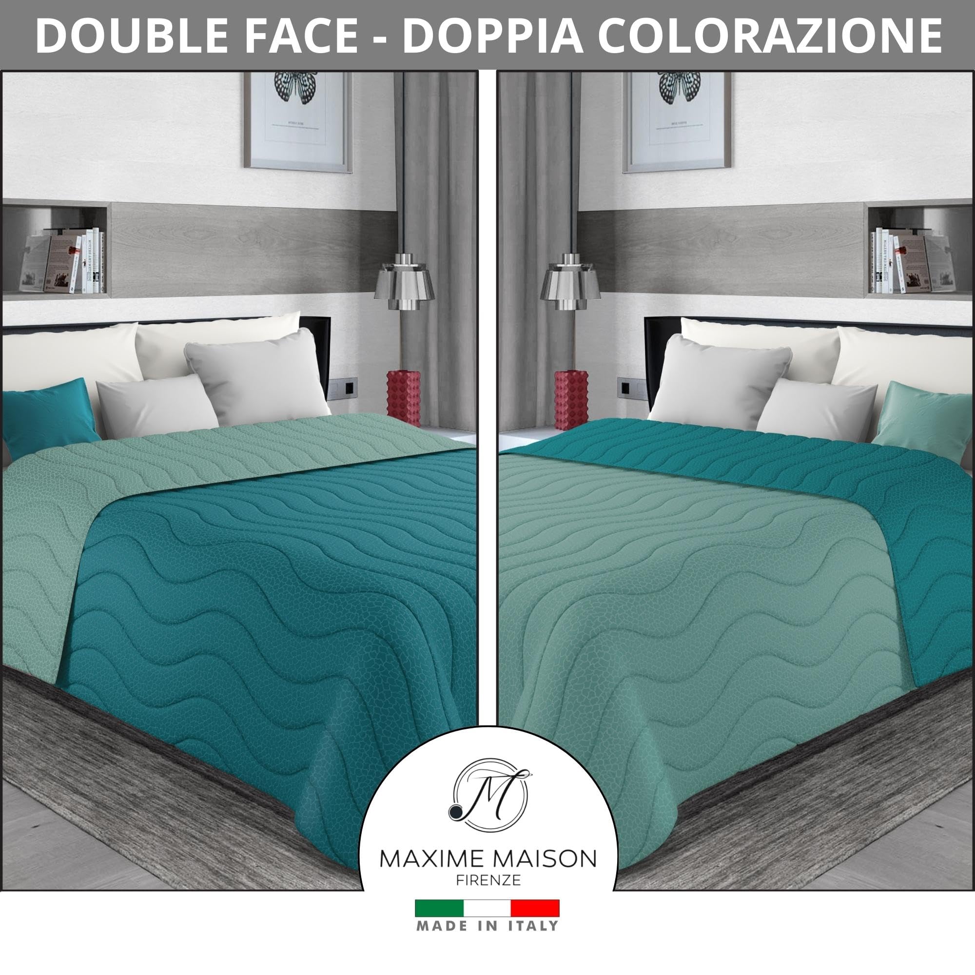 Trapuntino Mezza Stagione Double-Face in Morbida Microfibra Imbottitura 100 gr/mq