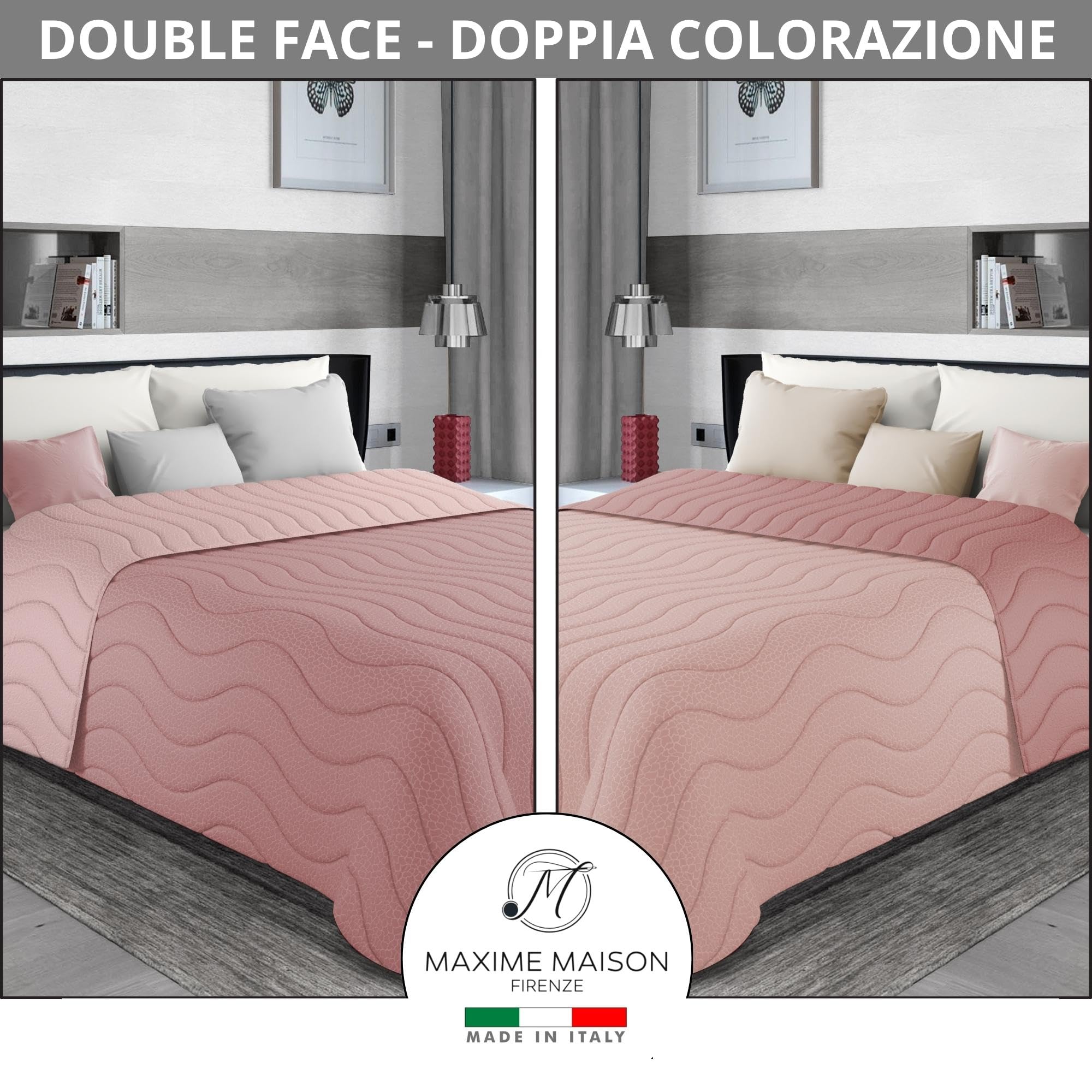 Trapuntino Mezza Stagione Double-Face in Morbida Microfibra Imbottitura 100 gr/mq