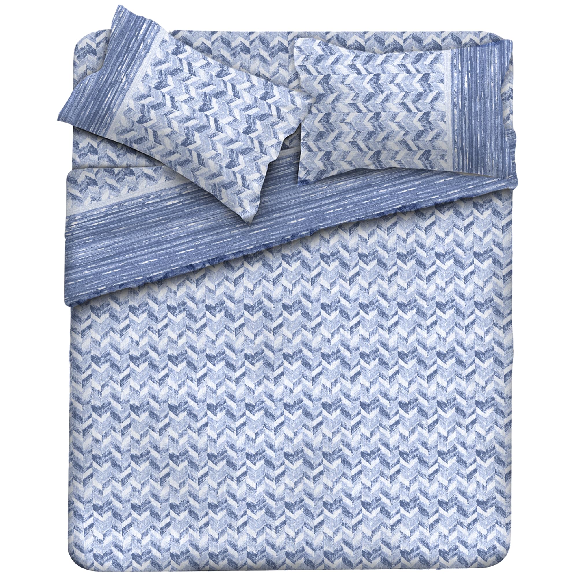 MAXIME MAISON Firenze - Set Lenzuola Letto Singolo Cotone 100% Completo con Federe Cuscini Stampate, Made in Italy Anallergico e Antiacaro (Motivo Ambra)