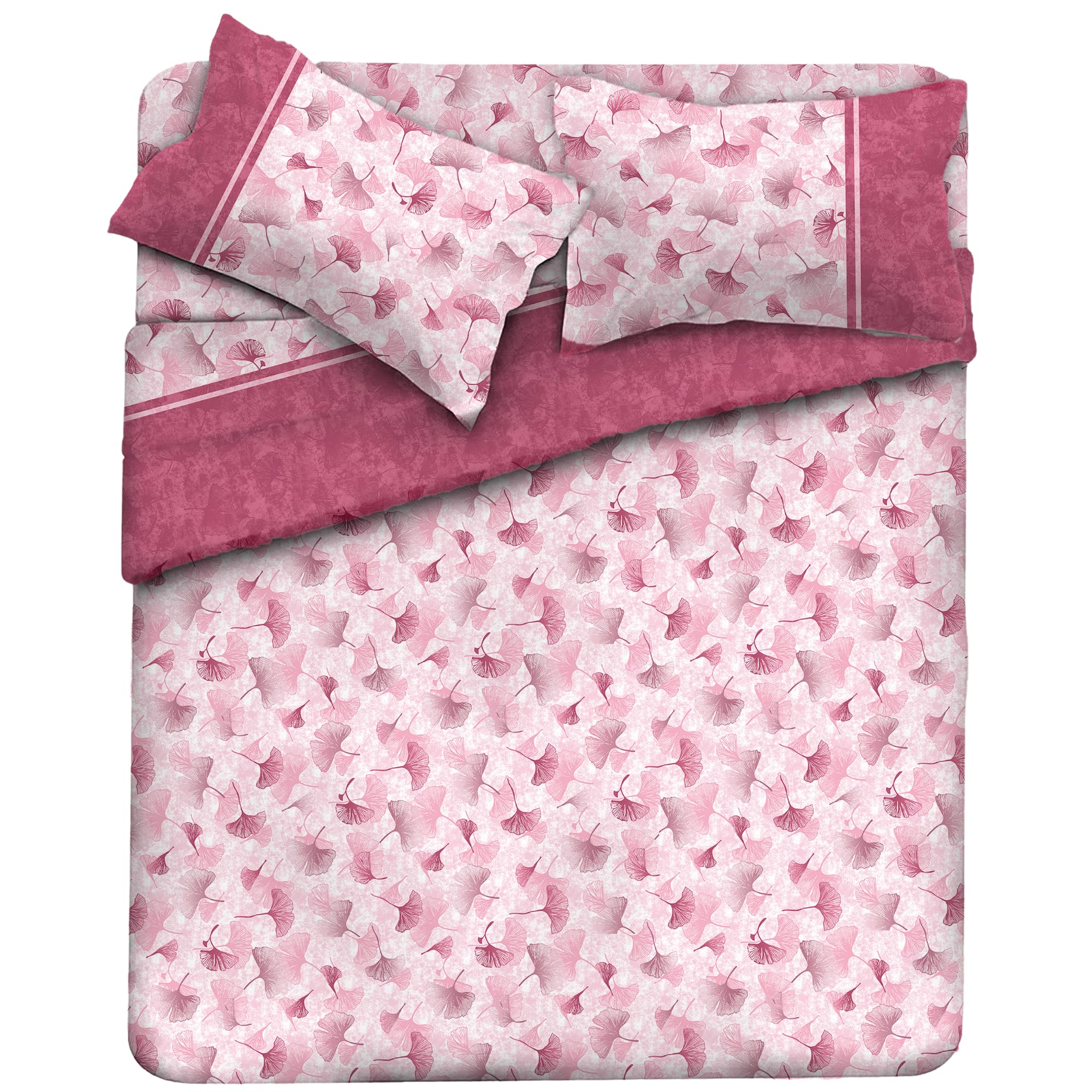 MAXIME MAISON Firenze - Set Lenzuola Letto Singolo Cotone 100% Completo con Federe Cuscini Stampate, Made in Italy Anallergico e Antiacaro (Motivo Ambra)