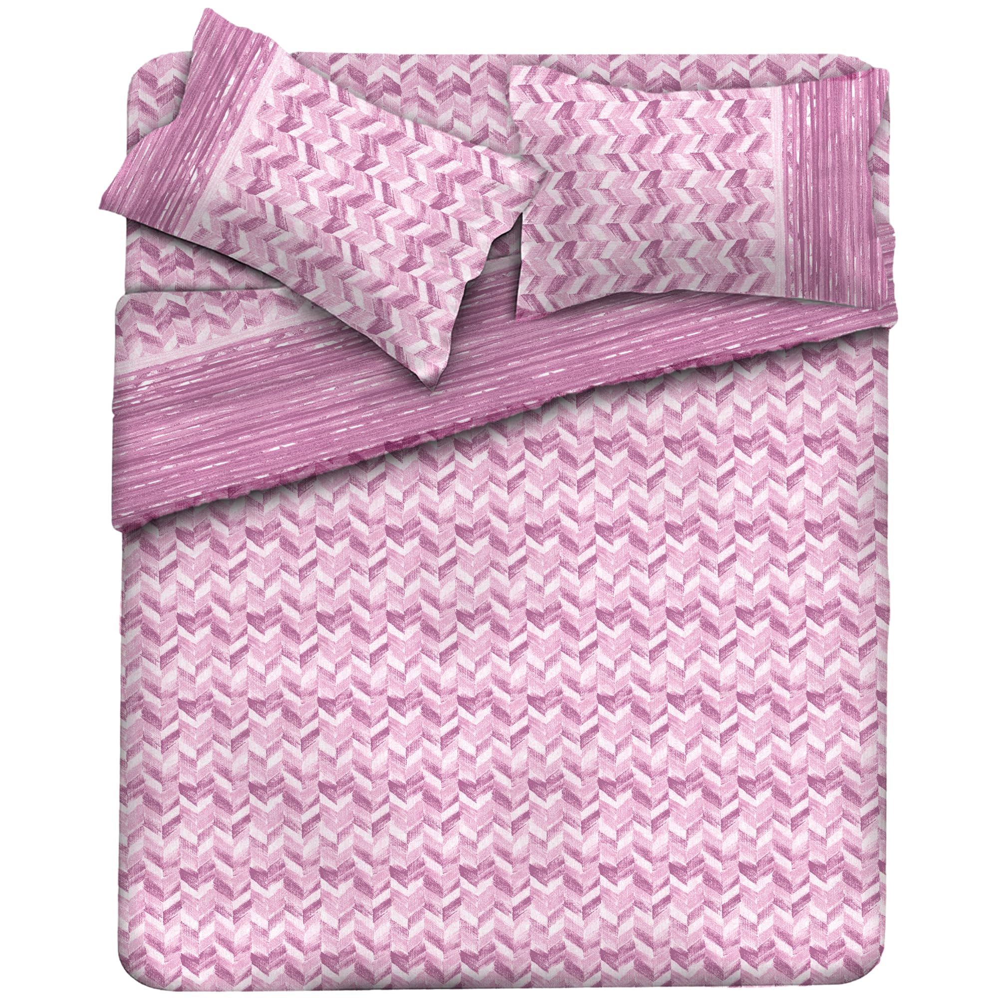 MAXIME MAISON Firenze - Set Lenzuola Letto Singolo Cotone 100% Completo con Federe Cuscini Stampate, Made in Italy Anallergico e Antiacaro (Motivo Ambra)